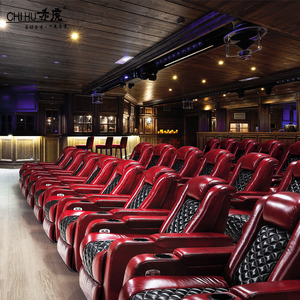 El cine de lujo sofá micro-fibra de cuero motorizado del teatro reclinable asientos Cine en Casa silla - Product Image 6