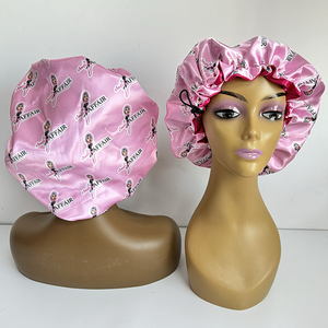 Gorro de <span class=keywords><strong>Dormir</strong></span> de Seda Satén con Logotipo Personalizado, Banda Rizada de Lujo, Doble Capa, Ajustable, <span class=keywords><strong>para</strong></span> Mujer, Gorro de <span class=keywords><strong>Dormir</strong></span> Natural <span class=keywords><strong>para</strong></span> el Cabello, Gorros de Lujo - Product Image 6