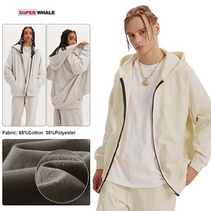 450 gram trọng lượng nặng dây kéo hoodie tùy chỉnh Puff in nhà sản xuất dày quá khổ Zip Up hoodie cho nam giới - Product Image 3