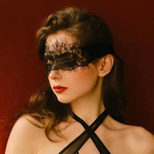 Veuillez ne pas me retirer mon masque ce soir H-026 Accessoires de lingerie Masque pour les yeux en dentelle transparente sexy Masque érotique - Product Image 2