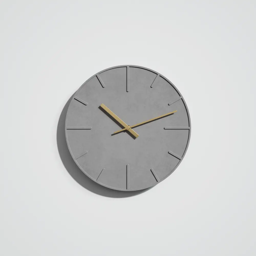 고품질 콘크리트 벽시계 간단한 시멘트 회색 벽 시계 가정용 장식 실용적인 교수형 시계