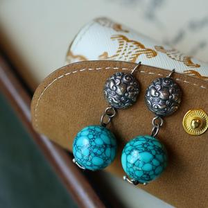 Vefiery Vintage Nepalese Lampwork Glass <b>Earrings</b> Antique Murano Glass Ethnic Women Dangle Huggie <b>Earrings</b> Wholesale - Product Image 2