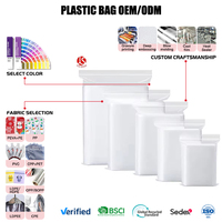 Fabrication de sacs auto-scellants à fermeture éclair personnalisés en usine petit emballage transparent blanc sac à fermeture éclair en plastique Mylar de luxe en PE-BD