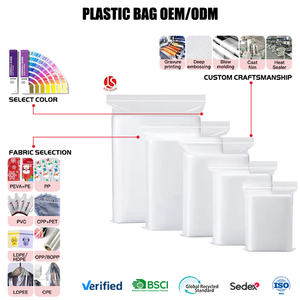 Kundenspezifische Reißverschluss-Druckverschlussbeutel-Herstellung Kleine Weiße Transparente LDPE-Luxus-Mylar-Kunststoff-Druckverschlussbeutel - Product Image 1