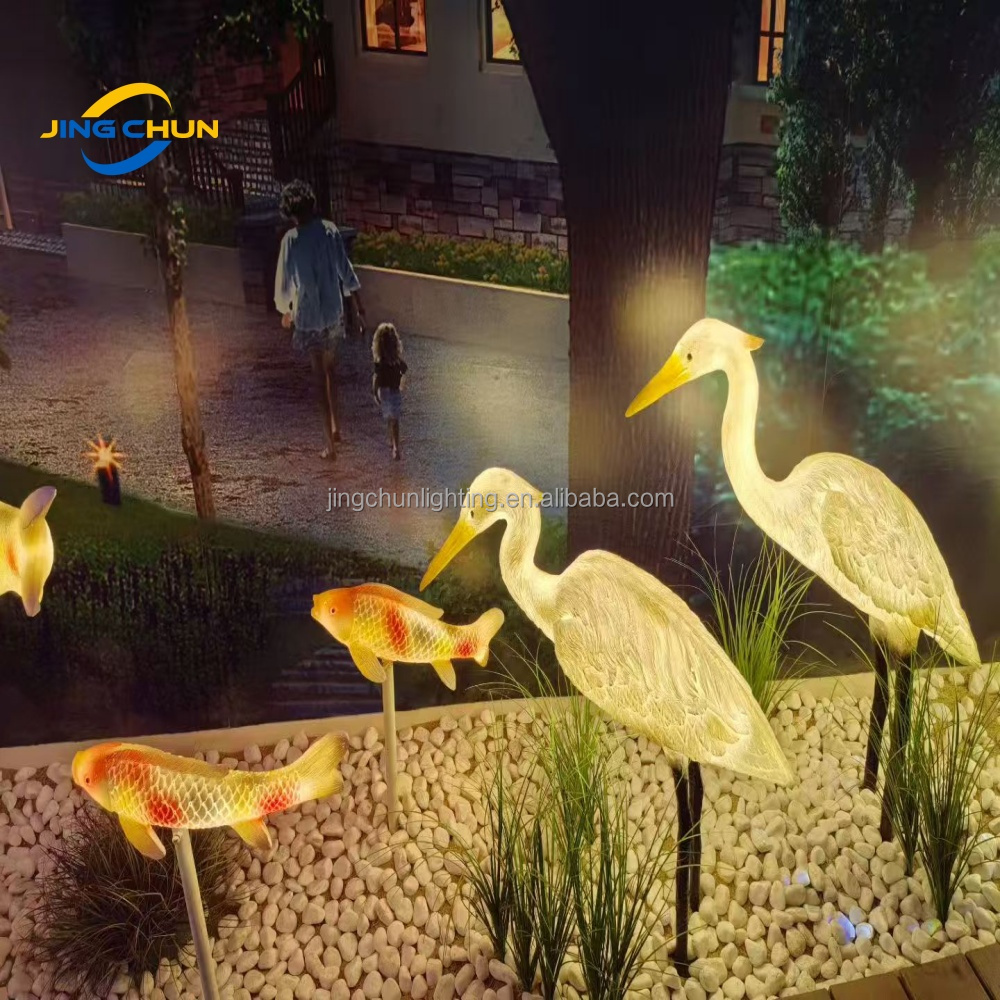 JC Outdoor Landscape Light Sculpture Egret Lamp IP65 Waterproof LED DC24V 6000K Garden Park Lighting Decoration