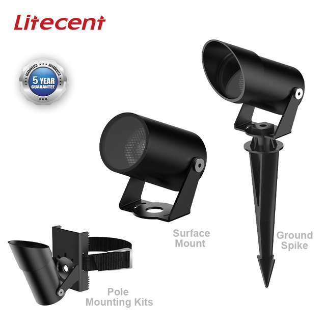 Litecent 5W LED Mini Series of Spot Light,suitable for Parks,square and Plants Outdoor Landscape,IP66 Waterproof Accent Light