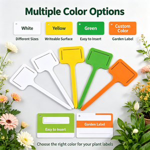 Customizable <b>Plant</b> Name Tags Rectangle White Yellow Plastic Coated Garden Stakes XTPL2 Waterproof Reusable Labeling - Product Image 4