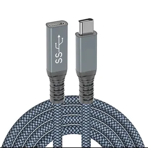 100w 20v 5a 10Gbps 4k 60hz Audio Video data transfer type c to usb C usb 3.1 usb c male to female extension cable