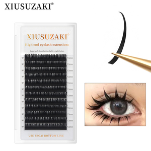 XIUSUZAKI 0,05 0,07mm <span class=keywords><strong>Manga</strong></span> Wispy Cosplay Type Spikes Extensions de Cils Volume Fans Préfaits Fournitures de Cils Extension de Cils Effet Mouillé - Product Image 3