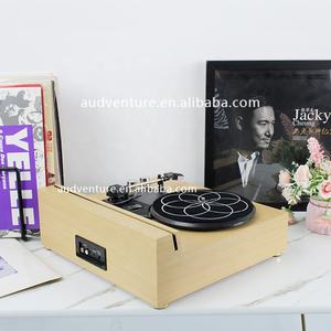 Tourne-disque <span class=keywords><strong>vinyle</strong></span> en bois avec support d'affichage d'album - Product Image 3