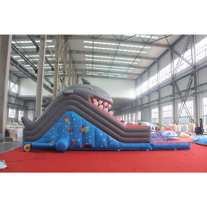 Tobogán inflable de tiburón personalizado comercial Tobogán de agua inflable de Pvc para niños con piscina para niños Precio de fábrica - Product Image 5