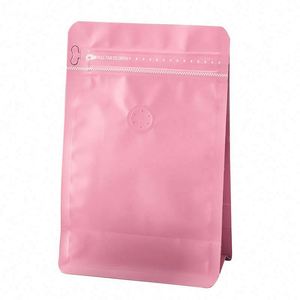 Bolsas de Embalaje de Café Cuadradas Transparentes con Fondo Plano y Cierre Personalizado de 100g, 250g, 500g, con Válvula a Prueba de Humedad para Chicle - Product Image 1