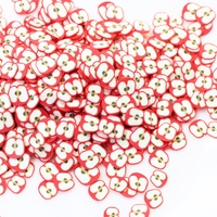 Zoete Fruit Apple Slice Polymeer Klei Sprinkles Voor Nails Art Diy Nail Art Scrapbook Versiering Shaker Filler Accessoires