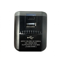 Adaptor Pengisi Daya Universal Multi-Plug 35W PD Tipe-C Pengisian Cepat dengan 3 Stopkontak AC 2 Port USB untuk 200+ Negara