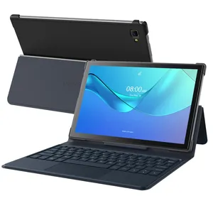 Casing Tablet Flip Kulit PU Asli, Casing Tablet Keyboard Pintar dengan Pemegang untuk Ulefone Tab A7