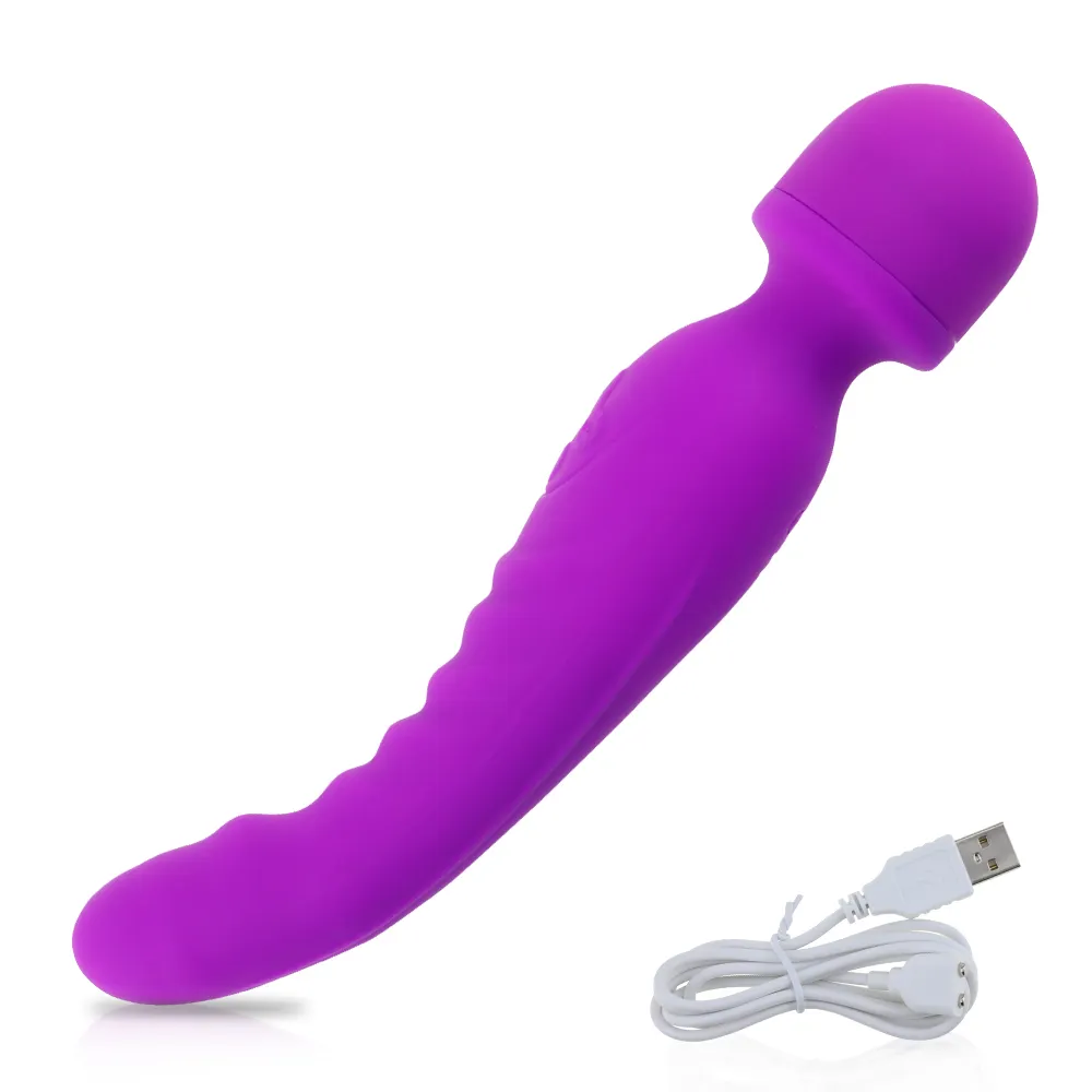 Mainan Erotis Silikon Isi Ulang USB, Stimulasi Vibrator Pemijat Desain Baru