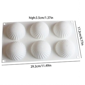 Moule en silicone Tangchu en forme de chignon pour mousse, <span class=keywords><strong>spirale</strong></span> semi-circulaire, pour chocolat et gelée, compatible four - Product Image 6