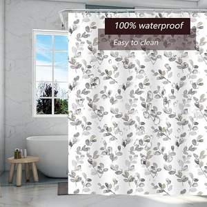 Cortina de Ducha Moderna de Lujo con Estampado Digital 3D de Vaca de Dibujos Animados, Poliéster Duradero, Estilo Occidental, Decoración de Baño, Venta al por Mayor - Product Image 3