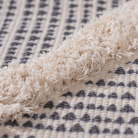 Rembourrage de tapis carré de Style nordique marocain simple et moderne en polyester lavable distinctif pour la maison salon canapé Tatami sol