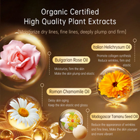 Huile Essentielle Visage à la Rose Bulgare, Mélange Pur Infusé aux Plantes, Parfum de Rose Musquée, Anti-Rides, Raffermissant, Huile de Massage pour le Visage