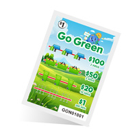 Boletos de Juego Ecológicos Personalizados con Diseño de Galaxy Buddies, Fáciles de Abrir con Sistema de Tirar, 3 Ventanas, Tarjetas de Juego con Tiradores