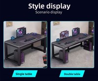 Table de jeu moderne en métal élargie, haute performance, avec surface en fibre de carbone épaissie, pour chambre à coucher