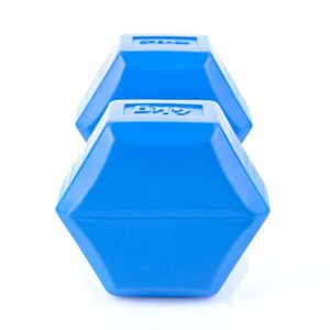 <span class=keywords><strong>Haltère</strong></span> <span class=keywords><strong>en</strong></span> <span class=keywords><strong>plastique</strong></span> hexagonal rempli de sable et de ciment - Product Image 4