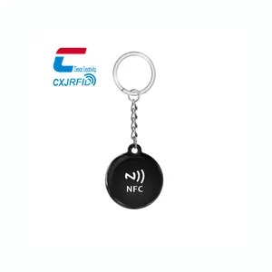 CXJ Hot Sale Custom Nfc Tag Social Media For Phone N213 N215 Nfc Event Adhesive Social Media Sticker Nfc Epoxy Tag Keychain
