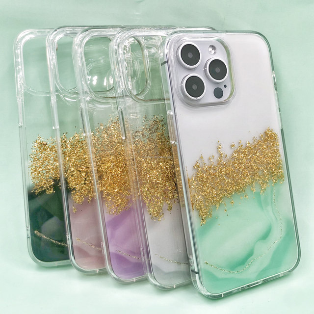 Glitter Epoxy Mobile Phone Covers Popular Modern Design Elegant Protective Cover Case for iPhone 16 15 14 13 12 11 Pro Max