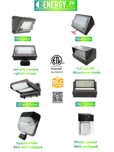 Intertek LM79 인증 튜닝블 아웃 도어 led 벽 팩 고정물 80w 10400lm 북미 프로젝트 벽 장착 led 조명 10KV - Product Image 4
