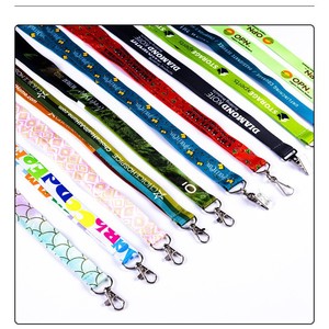 Low MOQ Custom Printed Blank Sublimation Neck Strap Id Badge Card Holder Lanyards With Logo Custom Polyester Lanyard