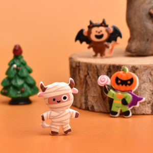 Cabochons en résine à dos plat, motifs Halloween (Crâne, Fantôme, Animaux) pour accessoires en résine faits main DIY, décoration de barrettes et de coques de téléphone - Product Image 4