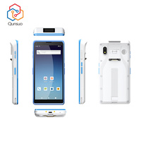 Terminal inteligente de datos portátil Android, escáner de código de barras Wifi 4G de mano 1D 2D con NFC 13,56 MHz para uso médico