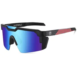 2024 Custom Logo Sport Sunglasses Men TR90 Frame UV Protection Shades Women Biking Cycling Sports Sunglasses Wholesale