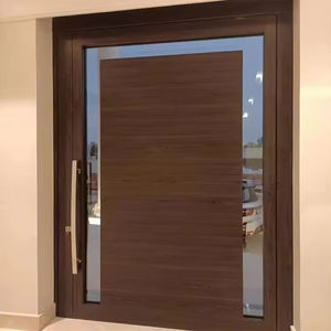 Puerta de <span class=keywords><strong>Metal</strong></span> DE SEGURIDAD DE LUJO moderna de aluminio, entrada frontal residencial, puerta pivotante Exterior, apartamento, casa, puerta principal, puerta de entrada - Product Image 4