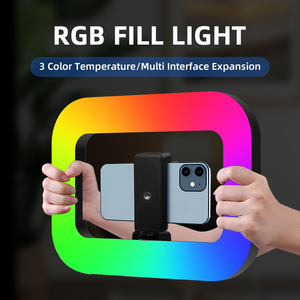 Lumière d'Appoint LED Rechargeable 4000mAh Luminosité Réglable RGB, Anneau Lumineux Selfie pour Téléphone Caméra, Éclairage Photographique Portable - Product Image 2