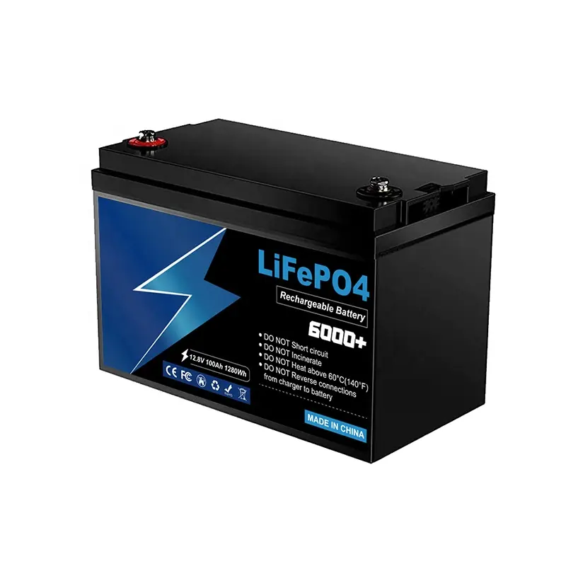 EU US Stock fast dispatch 12.8V 100Ah LifePO4 battery pack home energy storage solar system control motorcycle RV battery