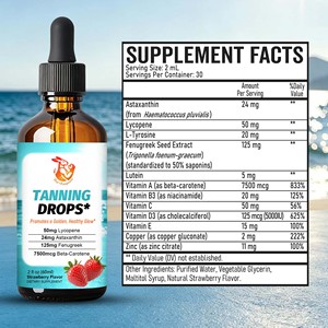 Best Selling <b>Tanning</b> Liquid Drops Hydrates and Boosts Shin Elasticity with Vitamin A Strawberry Flavor - Product Image 2