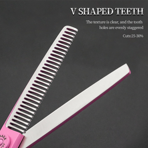 Shenqishi 6 inch cắt tóc chuyên nghiệp & texturizing Shears 30 răng lưỡi thép không gỉ với đầu nhọn VG10 loại - Product Image 3