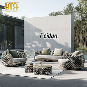 Bộ Sofa Mây Tre Đan NGOÀI TRỜI <span class=keywords><strong>3</strong></span> Món Có Đệm - Product Image 1