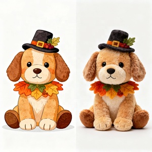 Peluche Personalizzato a Forma di <span class=keywords><strong>Cane</strong></span> con Ricamo su Misura, Giocattolo in Morbido Cotone PP, Colore Personalizzabile, Animale di Peluche per le Festività - Product Image 1