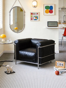 Poltrona Singola Stile Mid-Century, Sedia da Salotto Minimalista Design Bauhaus per Soggiorno <span class=keywords><strong>e</strong></span> B&B, <span class=keywords><strong>Divano</strong></span> Confortevole - Product Image 1