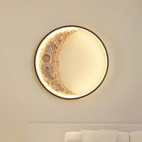 Lampe murale moderne minimaliste en forme de lune, lampe de chevet pour chambre à coucher, lampe scandinave pour mur de fond, couloir ou escalier