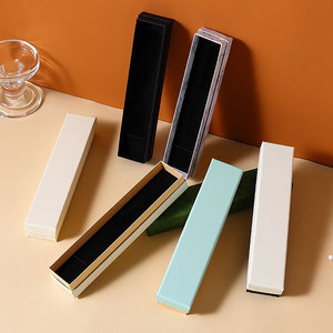 Jewelry <b>Box</b> Long Strip 21x4.5x3.2cm Solid Color <b>Storage</b> For Hairpin Cheongsam Button Bracelet Necklace - Product Image 1