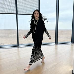 Sequins Embroidery Polyester Luxury <b>Abaya</b> <b>Dress</b> Custom Design for Muslim Women Wholesale - Product Image 3