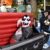 Offre Spéciale Promotionnel Pas Cher Éclairage Halloween Gonflable Vampire Cercueil Pour Cour Décor Extérieur