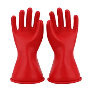双安红色乳胶橡胶绝缘1000V 0级带电作业用绝缘安全手套