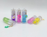 Gloss à lèvres liquide minéral végétal de haute qualité, translucide, hydratant, parfumé aux fruits, avec porte-clés mignon, repulpant et vitaminé