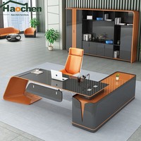 Bureau en bois en forme de L, style moderne et épuré, finition écologique, table de direction pour bureau
