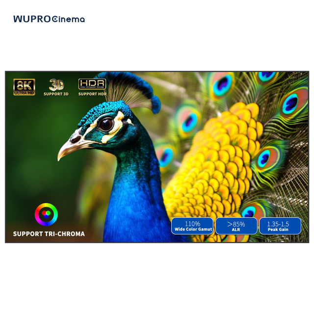 [True 8K] Newest Wupro/OEM 120 Inch Fresnel Projection Screen Home Theater Fixed Frame UST ALR Wall Mounted Projector Screen